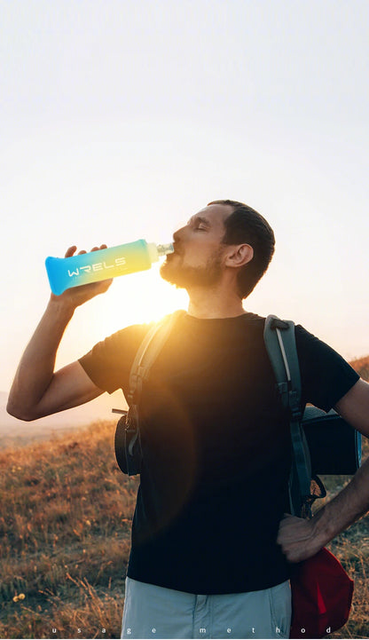 WRELS Folding Water Bottle (Blue)