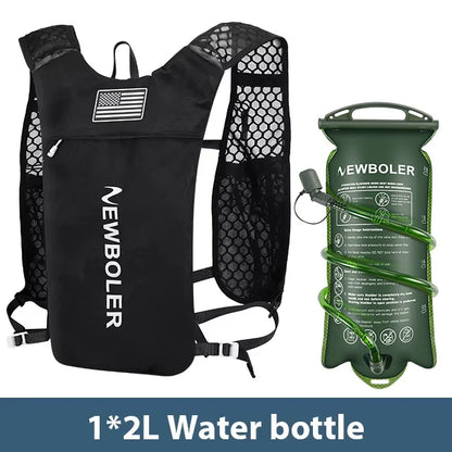 NEWBOLER Ultralight Trail Running Hydration Vest Backpack with Green Bottle (BAG649)