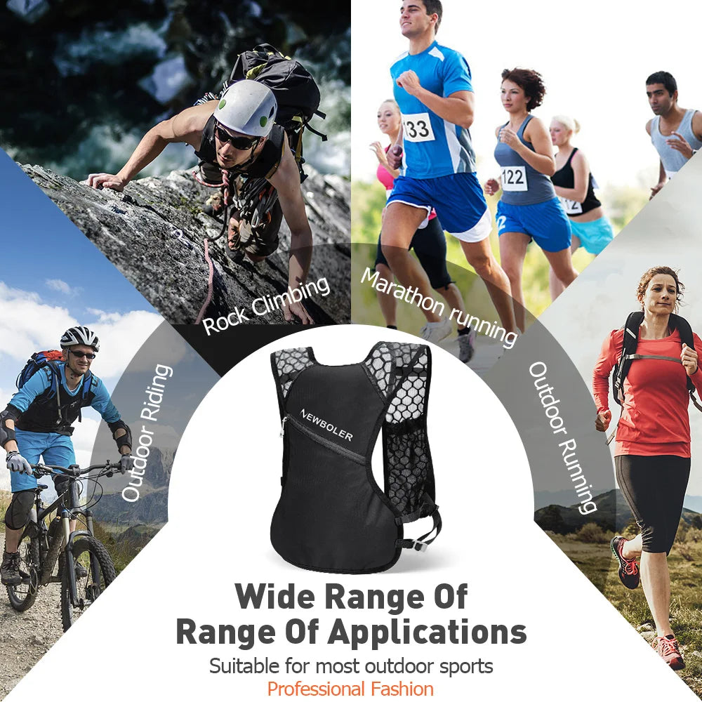 NEWBOLER Lightweight Hydration Running Vest Backpack (BAG629)