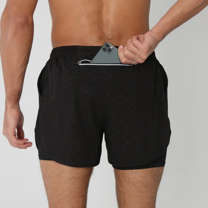 GITF Men’s 2-in-1 Quick-Dry Training Shorts (DK-926)