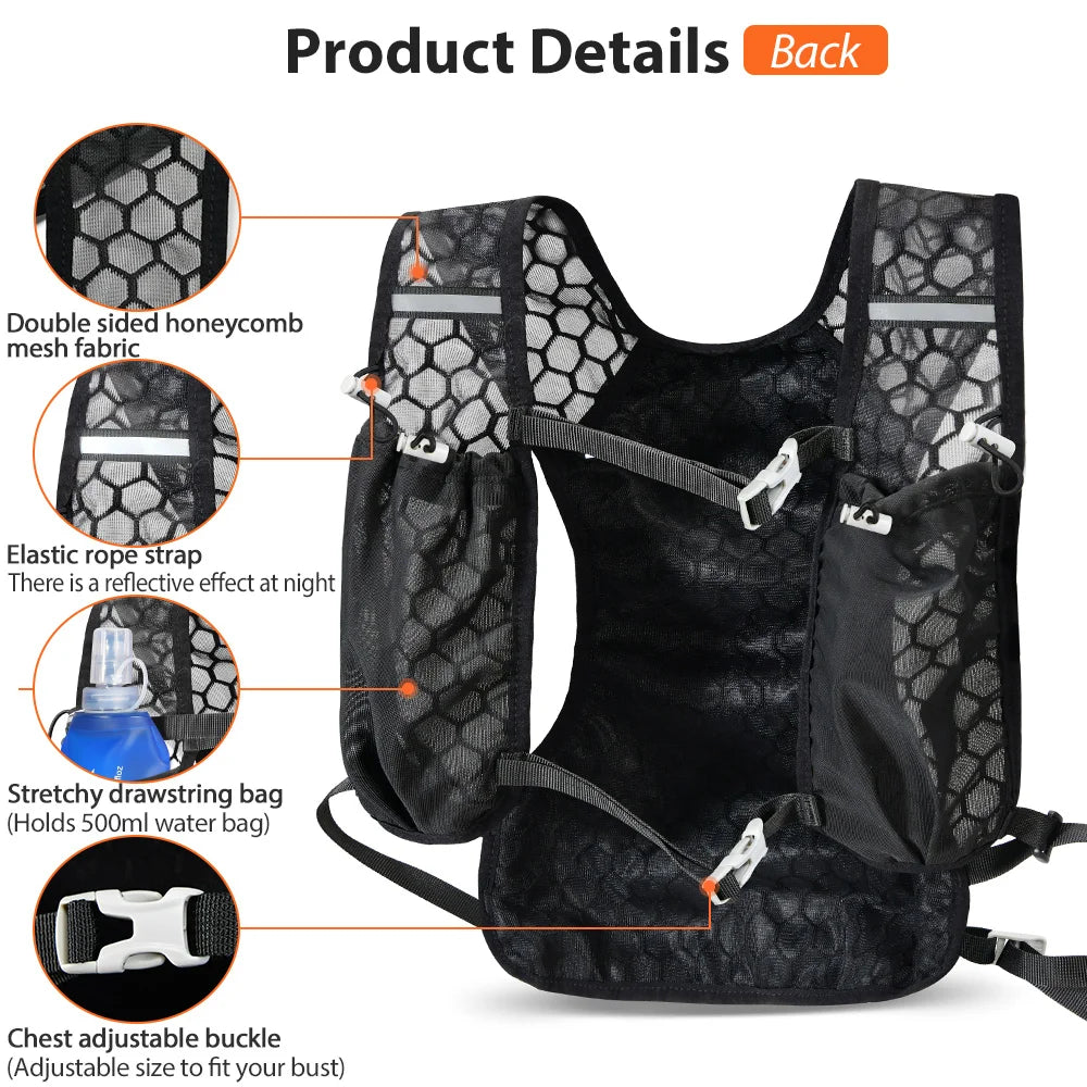 NEWBOLER Lightweight Hydration Running Vest Backpack (BAG629)