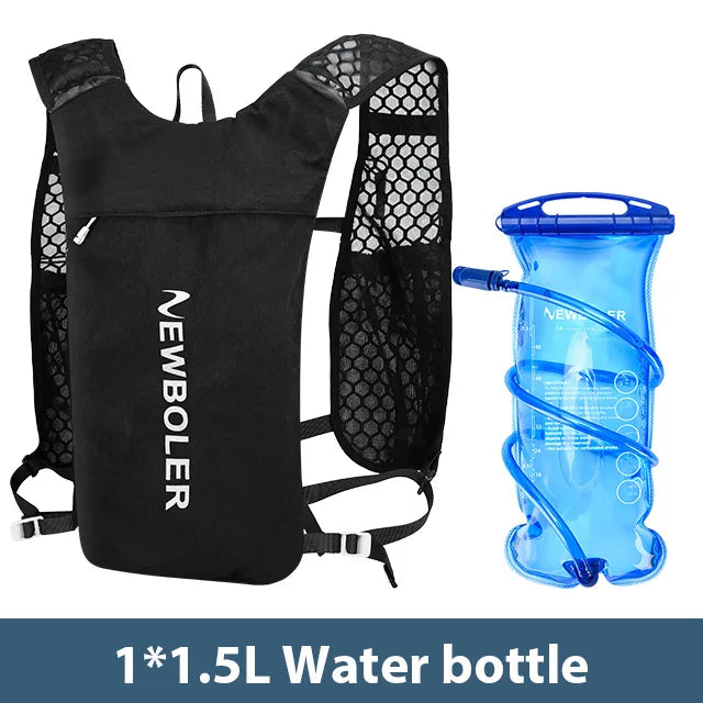 NEWBOLER Ultralight Trail Running Hydration Vest Backpack with Blue Bottle (BAG649)