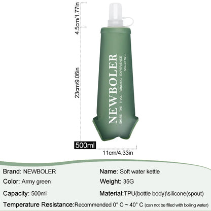 NEWBOLER Ultralight Trail Running Hydration Vest Backpack with Green Bottle (BAG649)