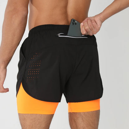 GITF Men’s 2-in-1 Quick-Dry Training Shorts (DK-926)