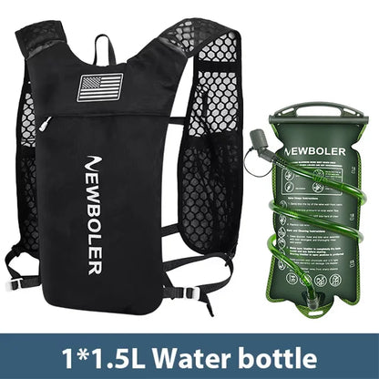 NEWBOLER Ultralight Trail Running Hydration Vest Backpack with Green Bottle (BAG649)