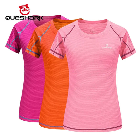 QUESHARK Women’s Quick-Dry Running T-Shirt