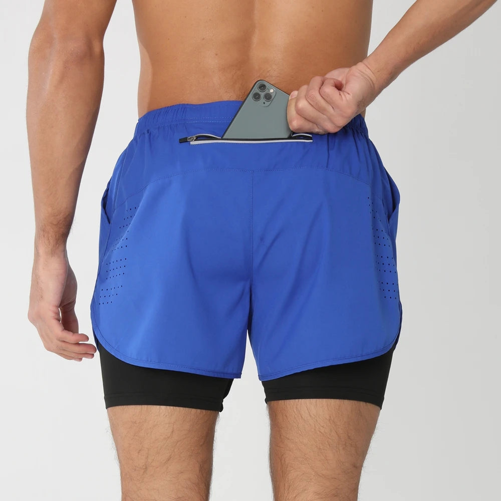 GITF Men’s 2-in-1 Quick-Dry Training Shorts (DK-926)