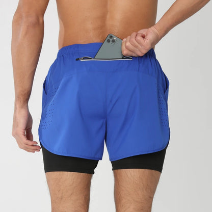 GITF Men’s 2-in-1 Quick-Dry Training Shorts (DK-926)
