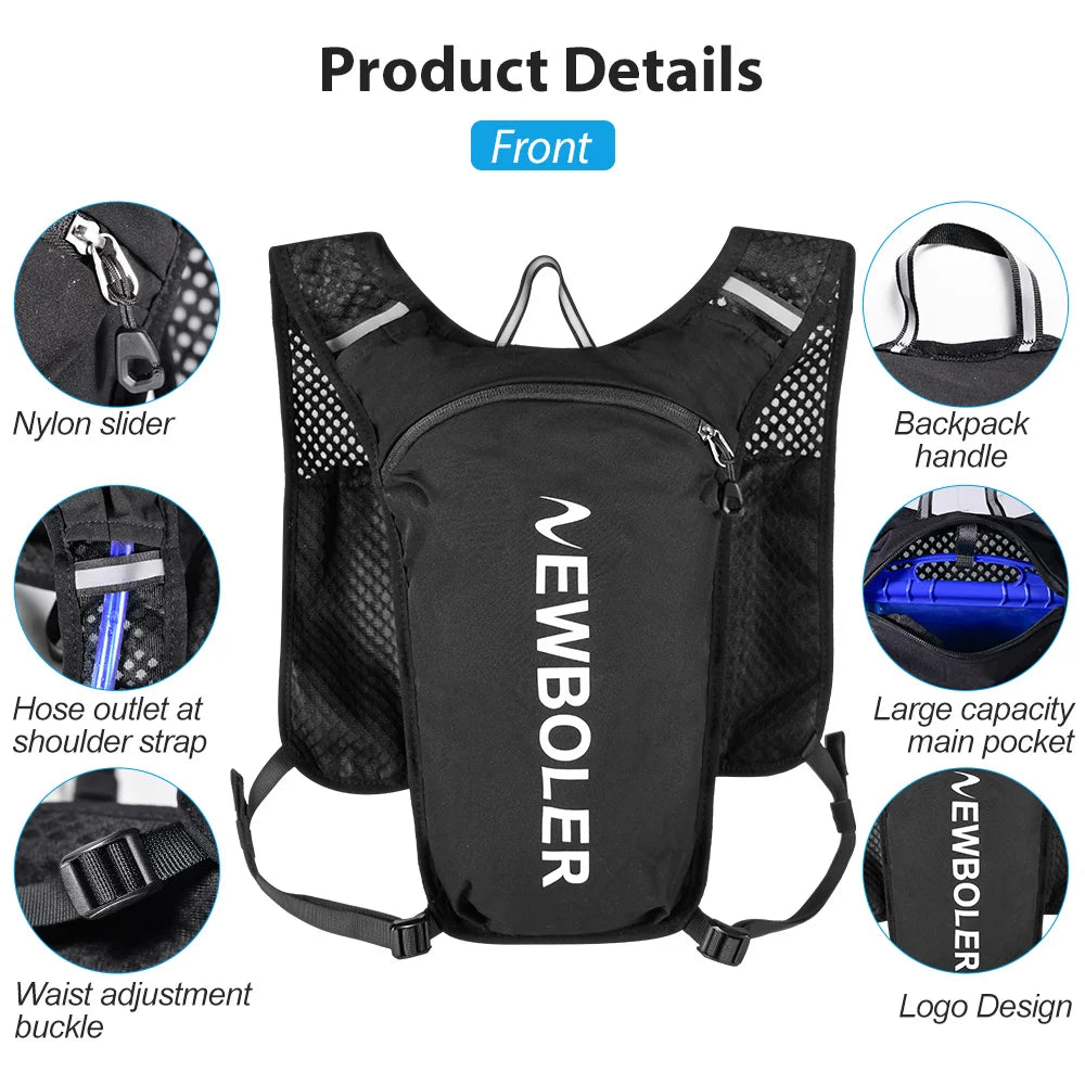 NEWBOLER Lightweight Hydration Running Vest Backpack (BAG642)