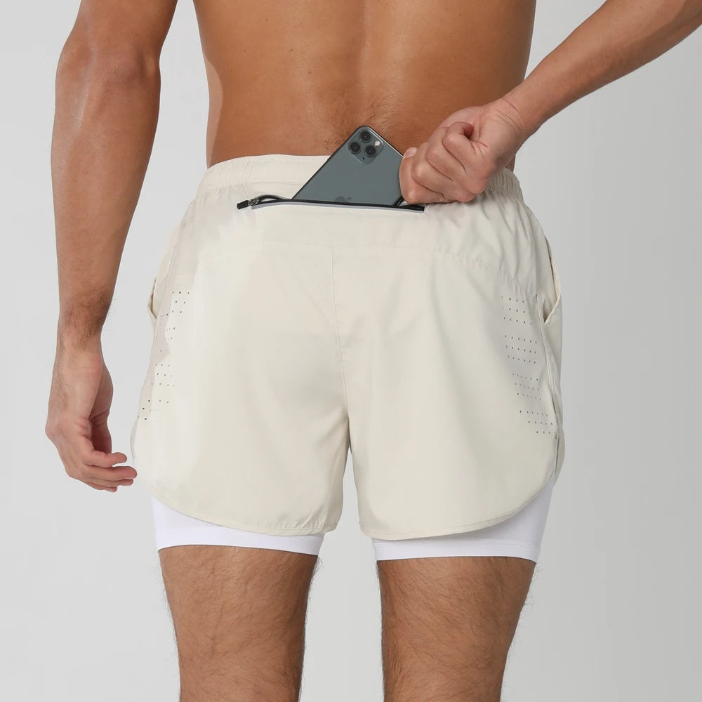 GITF Men’s 2-in-1 Quick-Dry Training Shorts (DK-926)