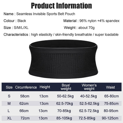 NEWBOLER  Lightweight Running Waist Belt