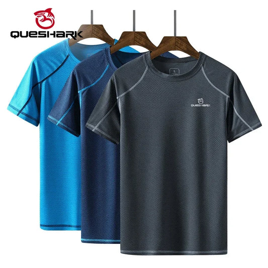 QUESHARK Men’s Quick-Dry Running T-Shirt