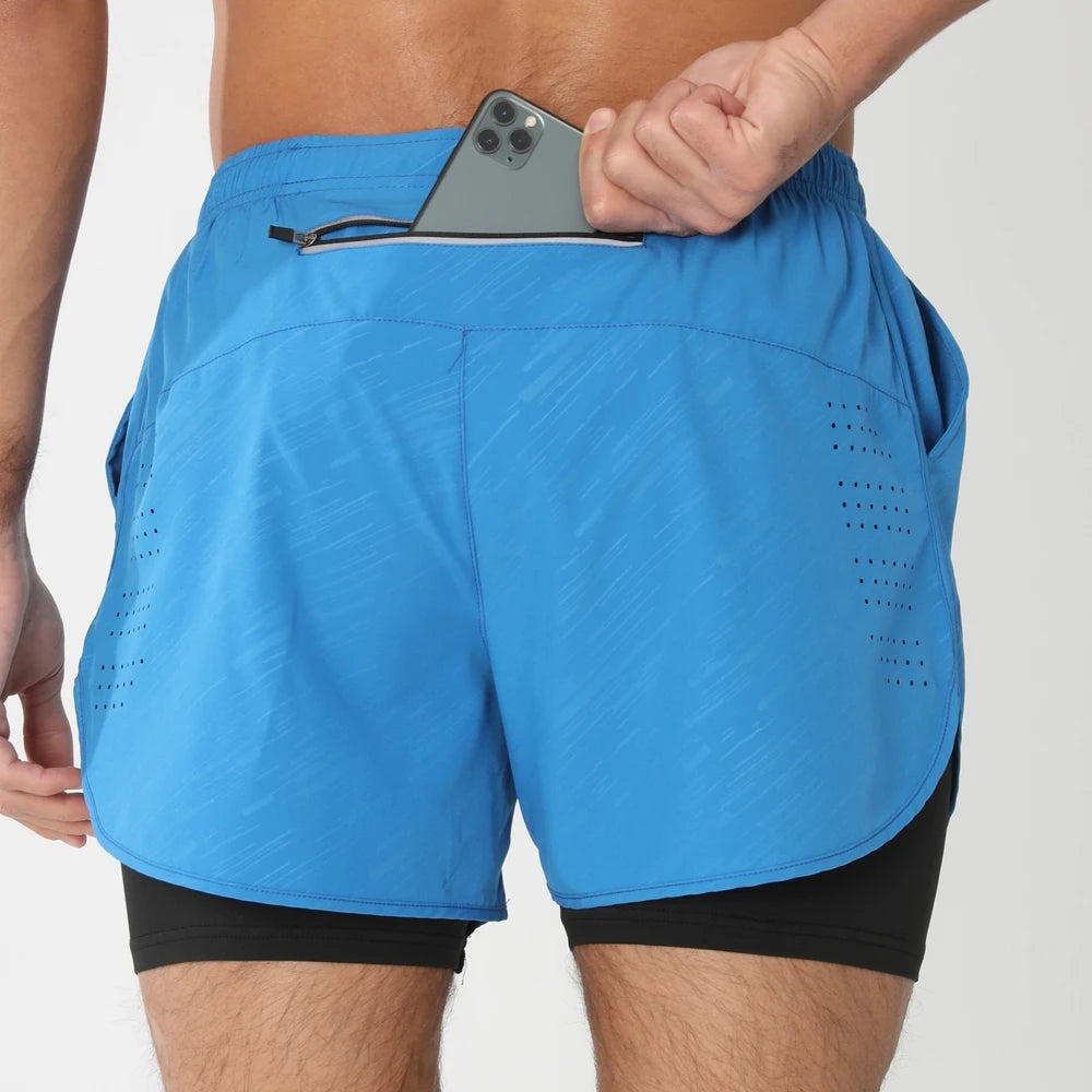 GITF Men’s 2-in-1 Quick-Dry Training Shorts (DK-926)