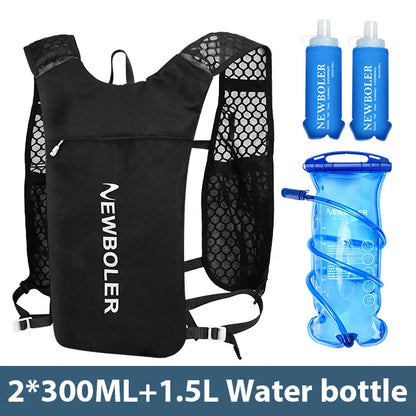NEWBOLER Ultralight Trail Running Hydration Vest Backpack with Blue Bottle (BAG649)