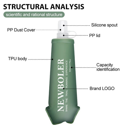 NEWBOLER Ultralight Trail Running Hydration Vest Backpack with Green Bottle (BAG649)