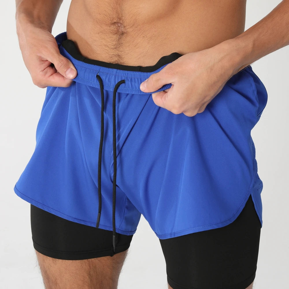 GITF Men’s 2-in-1 Quick-Dry Training Shorts (DK-926)