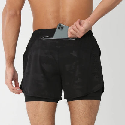 GITF Men’s 2-in-1 Quick-Dry Training Shorts (DK-926)