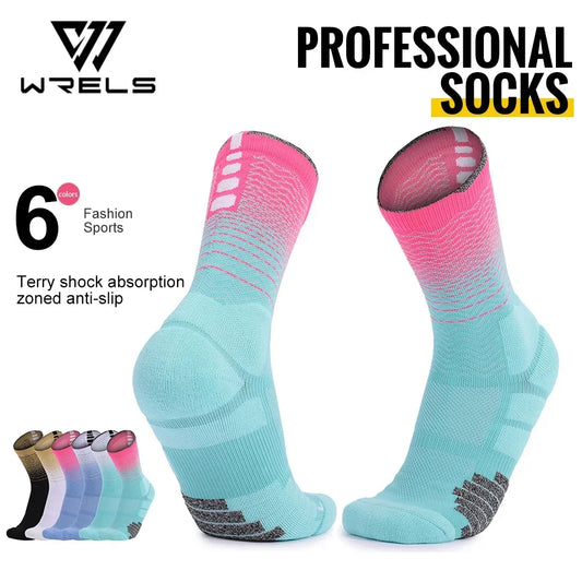WRELS Unisex Cushioned Sports Athletic Socks